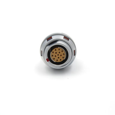 Tipo curto de bronze circular 16 Pin Connector, conector reto fêmea do soquete com porca